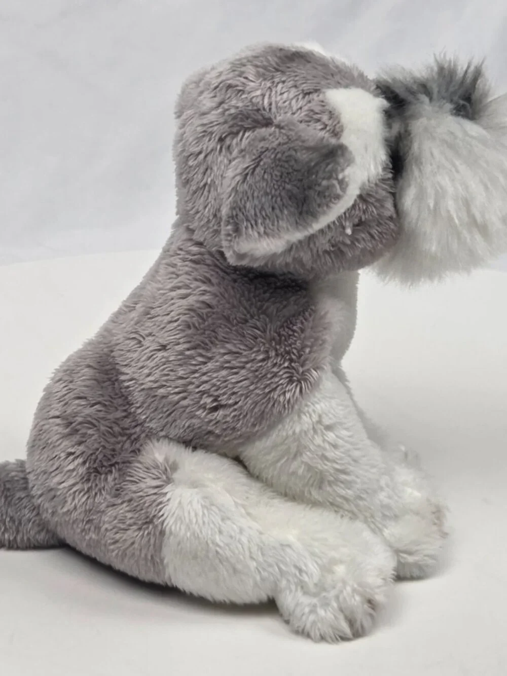 gray and white Schnauzer plush toy from the Nat & Jules collection 5